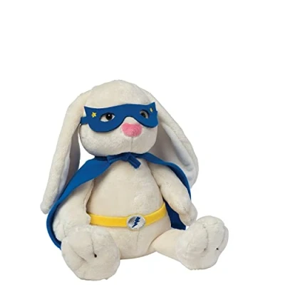Image of Manhattan Toy 155330 Animal Superhero Bunny Plush Toy, Multicolor