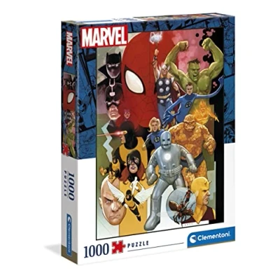 Image of Clementoni Collection 39612, Marvel 80 Puzzle for Adults and Children 1000 Pieces, Ages 10 Years Plus Multi coloured