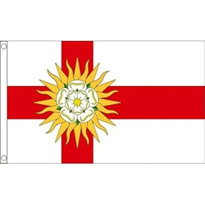 Image of AZ Flag West Riding Of Yorkshire County 3x5 Ft 100D Polyester York England Banner with Two Metal Grommets Fade Resistant Vivid Colors 3&#039; x 5&#039; Feet 150x90 Cm