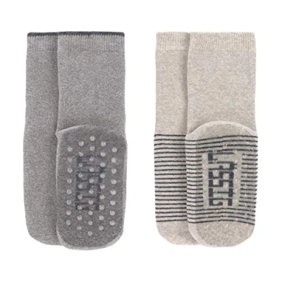 Image of LÄSSIG Anti slip Socks 2 pcs. assorted grey/beige, Size: 27 30