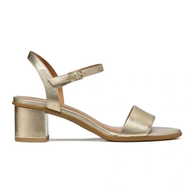 Image of Geox Women&#039;s D Aurely 50 B Heeled Sandal, Gold, 8 UK