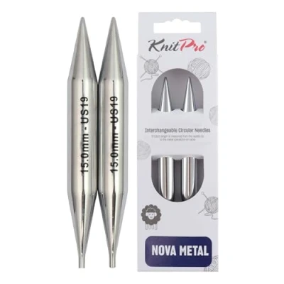 Image of KnitPro Nova Metal interchangeable needle tips 15.0mm 3pcs