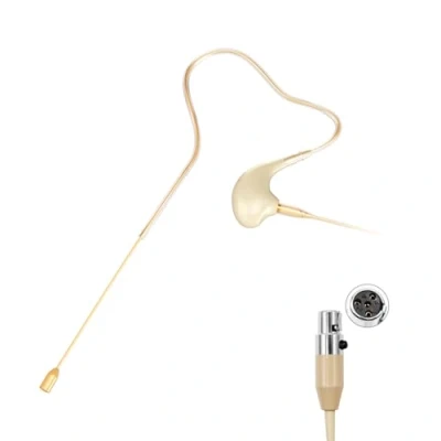 Image of KIMAFUN Single Earset Microphone Ear hook Over Hanging Condenser Mic Compatible with Shure Wireless Bodypack Transmitters, Ideal for Performances,Theaters, Lectures, Podcasts,HC 830