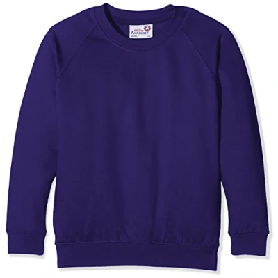 Image of AWDis Boy&#039;s Kids Academy Raglan Sweatshirt School Top, Purple (Academy Purple), 9 10 Years (Manufacturer Size:Large)