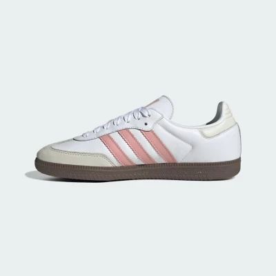 Image of adidas Originals Samba OG Trainers, Women&#039;s, Size: 50, Footwear white/wonder mauve/off white shoes
