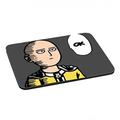 Image of one punch Mousepad man saitama ok color