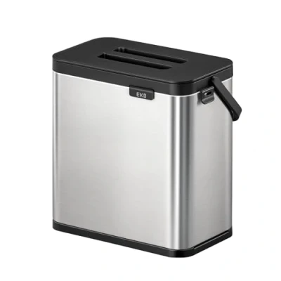 Image of EKO Puro Hanging Caddy Wall Mountable or Bin for Compostable Waste Perfect Kitchen &amp; Home, 3 Litre