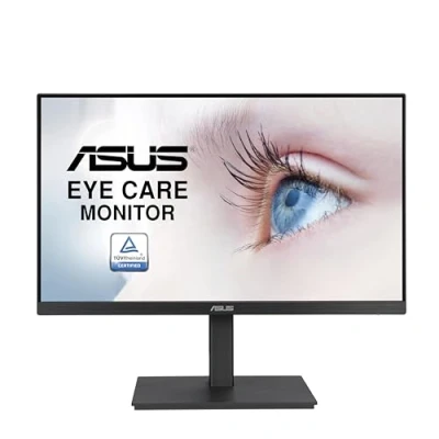 Image of ASUS VA24EQSB Eye Care Monitor 23.8 inch, Full HD, IPS, Frameless, 75Hz, Adaptive Sync, Low Blue Light, Flicker Free, Ergonomic Design, Wall Mountable