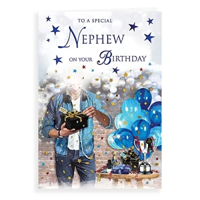 Image of Piccadilly Greetings Regal Publishing Traditional Birthday Card Nephew 9 x 6 inches