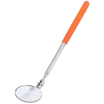 Image of SacJkt Telescopic Inspection Mirror, Portable Round 360 Degree Rotating 50MM Stainless Steel Mirror for Mechanics Cars (280 445MM)