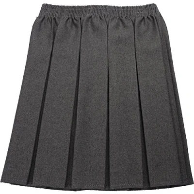 Image of School Skirt Girls Box Pleat Uniform Sizes Grey 15 16 Years