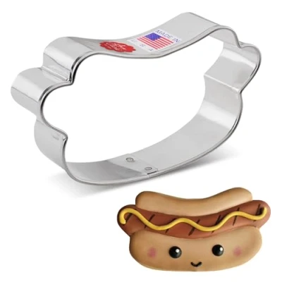 Image of Ann Clark Cookie Cutters Hot Dog Cutter by Flour Box Bakery, 10.2 cm