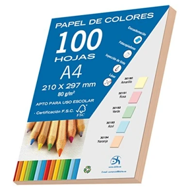 Image of Dohe 30194 Pack of 100 Paper Sheets 80 g A4, Orange Pastel