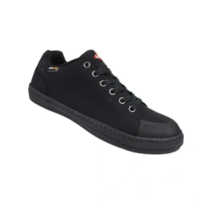 Image of Lee Cooper Workwear LCSHOE149 Unisex SB SRA Retro Baseball Cordura Safety Shoe, Black, 8 UK