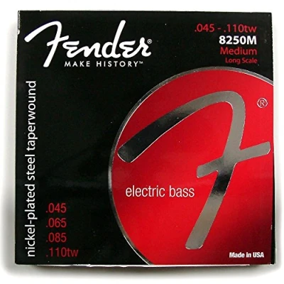Image of Fender 8250 Bass Strings, Nickel Plated Steel Taperwound, Long Scale, 8250M .045 .110 Gauges, (4)