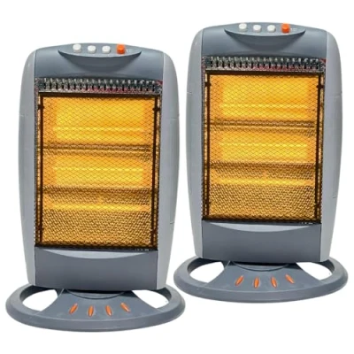 Image of Trendi Halogen Heater 400W /800W/ 1200W 3 Power Settings, Carry Handle, and Long Lasting Feature Replaceable Tubes, Lightweight, Moveable, Super Silent, Overheat &amp; Tip Over Protection (2)