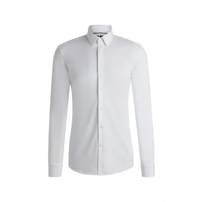 Image of BOSS Slim Fit Langarm Formal shirt, Men&#039;s, Size: 18.5, White