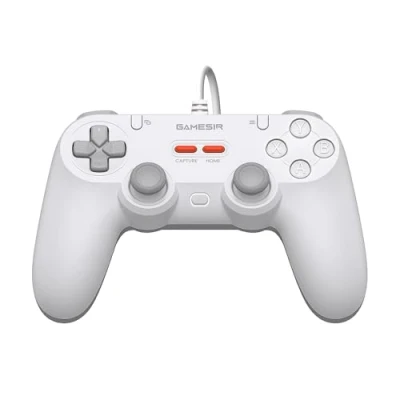 Image of GameSir Tegenaria Lite Wired Game Controller For Switch, Android, iOS, PC, Hall Effect Sticks, 1000Hz Polling Rate, Dual Rumble Motors, Mappable Back Buttons, Ultra Low Latency Serene White