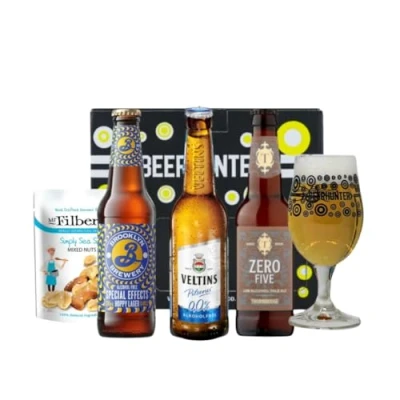 Image of Alcohol Free Craft Beer 3 Bottle Gift Set with Glass Sets for Men and Women, Non Alcoholic Beers,