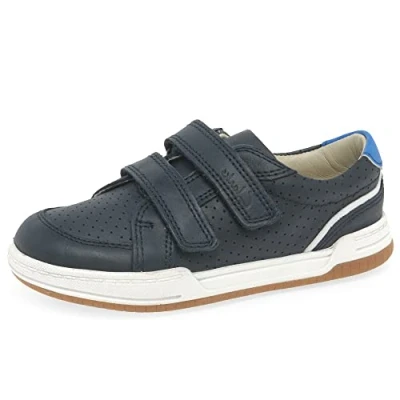 Image of Clarks Boy&#039;s Fawn Solo T Sneaker, Navy Leather, 6 UK Child