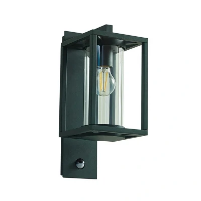 Image of Lucande outdoor wall lamp Ferda, sensor, hanging, green, E27