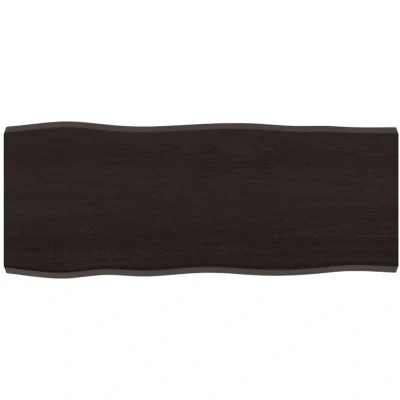 Image of vidaXL Table Top Dark Brown 100x40x(2 4) cm Treated Solid Wood Live Edge
