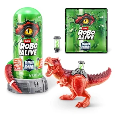 Image of Robo Alive Dino DNA by ZURU, Light Up Helix Spine. Ages 3+ (T Rex)