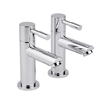 Image of Milano Mirage Modern Bathroom Bath Pillar Taps Chrome