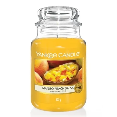 Image of Yankee Candle Scented Mango Peach Salsa Large Jar Burn Time: up to 150 Hours