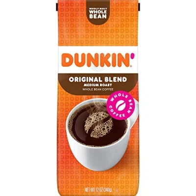 Image of Dunkin Donuts Original Blend Whole Bean Medium Roast Coffee 340g