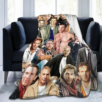 Image of Ldsgdfst Blanket Kevin Costner Soft and Comfortable Wool Fleece Throw Blankets for Sofa Office car Camping Yoga Travel Home Decoration Cozy Plush Beach Gift
