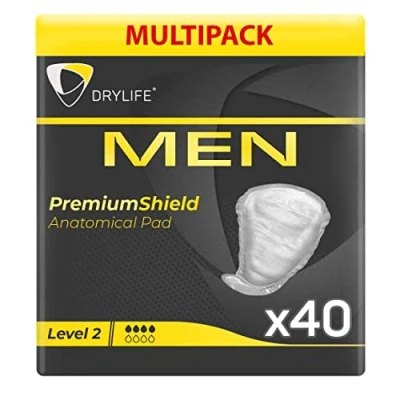Image of Drylife Men Level 2 Premium Shield Incontinence Pads (4 Packs of 10)