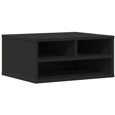 Image of vidaXL Printer Stand Black 49x40x22,5 cm Engineered Wood