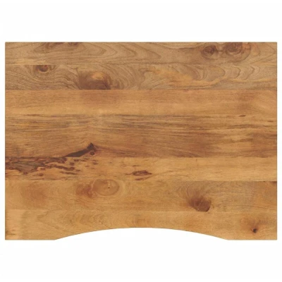 Image of vidaXL Desk Top with Curve 100x80x2.5 cm Solid Wood Rough Mango