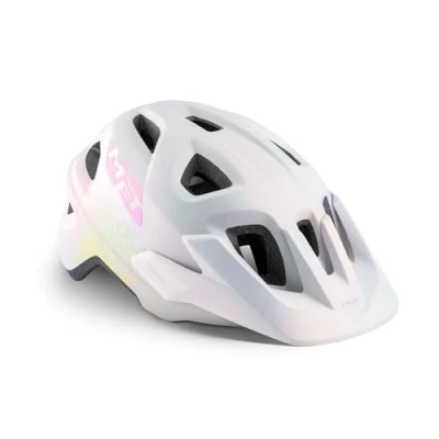 Image of MET Eldar Children&#039;s Cycling Helmet In White / Iridescent One Size (52 57 cm)