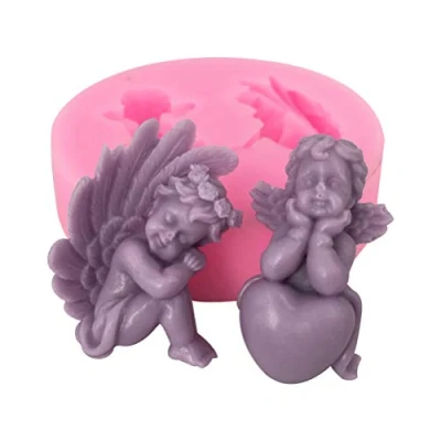 Image of Macabolo 3D Angel / Cherub Silicone Cake Mould Fondant Icing Wedding for Decoration Pastry Biscuit Sweets Soap Moulds Baking Tools