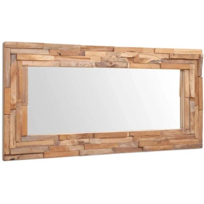 Image of vidaXL Decorative Mirror Teak 120x60 cm Rectangular