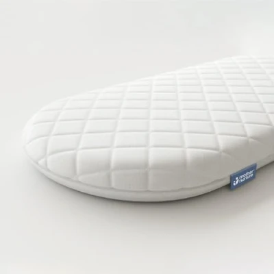 Image of Mother Nurture Classic Foam Moses Basket Mattress, White, 65 x 28 4cm