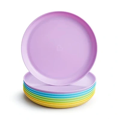 Image of Munchkin Multi Toddler &amp; Baby Plates Bright Kids Plastic Set Dishwasher Safe Stackable BPA Free Dish Childrens Weaning Plate Collection 8 Pack