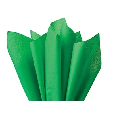 Image of MustBeBonkers Tissue Wrapping Paper 18GSM Colour Fast Acid Free 35 x 45cm (Green (Dark), 5)