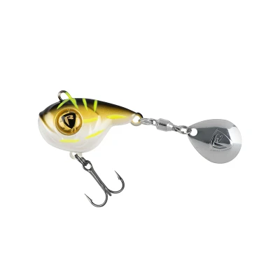 Image of Fox Rage Big Eye Spin Tail 14g Ultra UV Black &amp; Gold Spinner