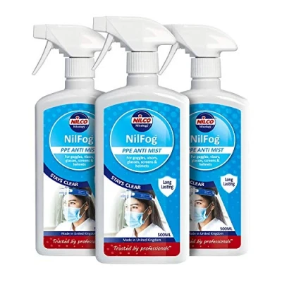 Image of Nilco Nilfog™ PPE Anti Mist Spray for Goggle Glasses Motorbike Visor 500ml