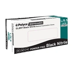 Image of Handsafe Speciality Nitrile Gloves Large Black (100 Pack) GL897