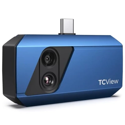 Image of TC001 Plus Dual Lens Thermal Camera for Android, 256 x 192 IR Resolution, Infrared &amp; 100W Visible Lenses, 4F to 1022F Temp Range, Compatible with Smartphones, Tablets PCs, 25Hz Refresh Rate