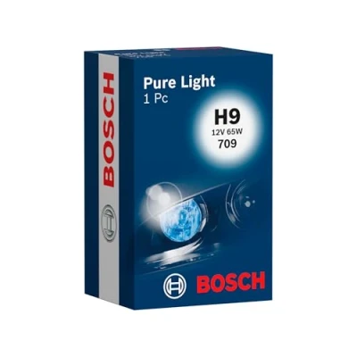 Image of 12V65WH9PURELIGHT Light Bulbs BOSCH 1 987 302 082 H9 12V 65W PGJ19 5 Halogen AUDI: A6 C6 Saloon, Avant, A4 B7 VOLVO: V70 2, XC90 I