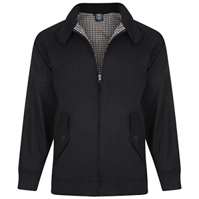 Image of KAM Jeanswear Men&#039;s Harrington Jacket Black 8XL