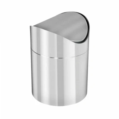 Image of GEEZY 1.5L Stainless Steel Table Top Waste Recycling Rubbish Bin Swing Lid Kitchen