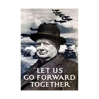 Image of Wee Blue Coo War Churchill Winston Military Victory Britain WW2 Picture Wall Art Print