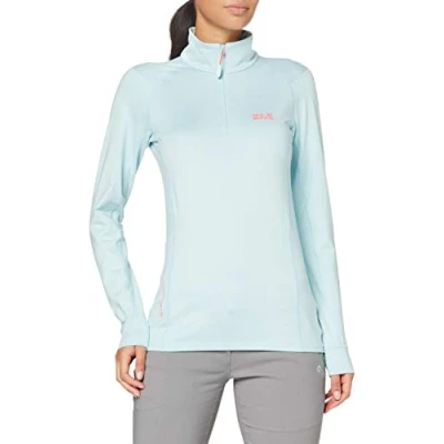 Image of Jack Wolfskin Women&#039;s Snow Sky Halfzip Women s Sweatshirt, Frosted Blue, UK