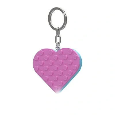 Image of IQ Lego Iconic Keyring with LED Torch Toy Gifts for Children 76mm Large Figure 2 CR2025 Batteries Included, Heart, One Size